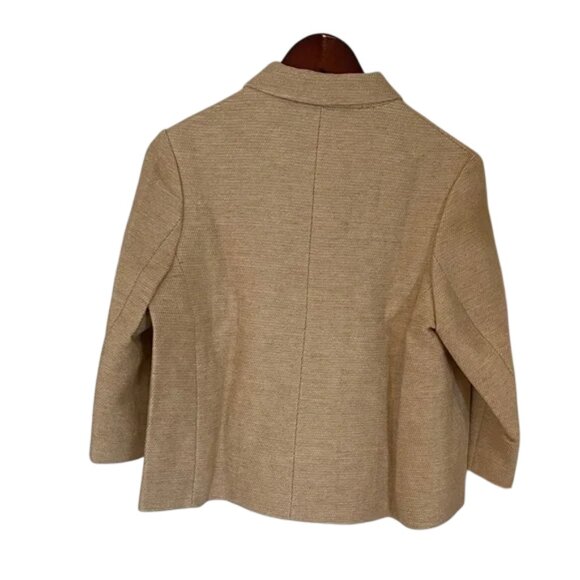 Maje cropped blazer tan women’s size 38 - Picture 7 of 12